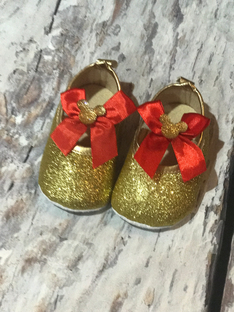 minnie mouse glitter shoes