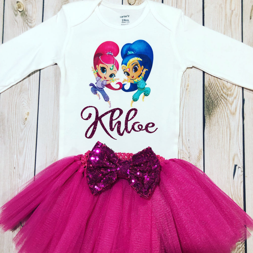 shimmer and shine tutu set