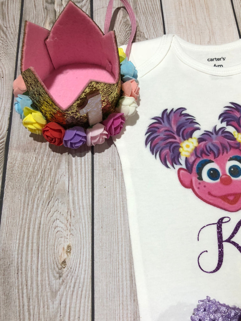 sesame street first birthday outfit girl