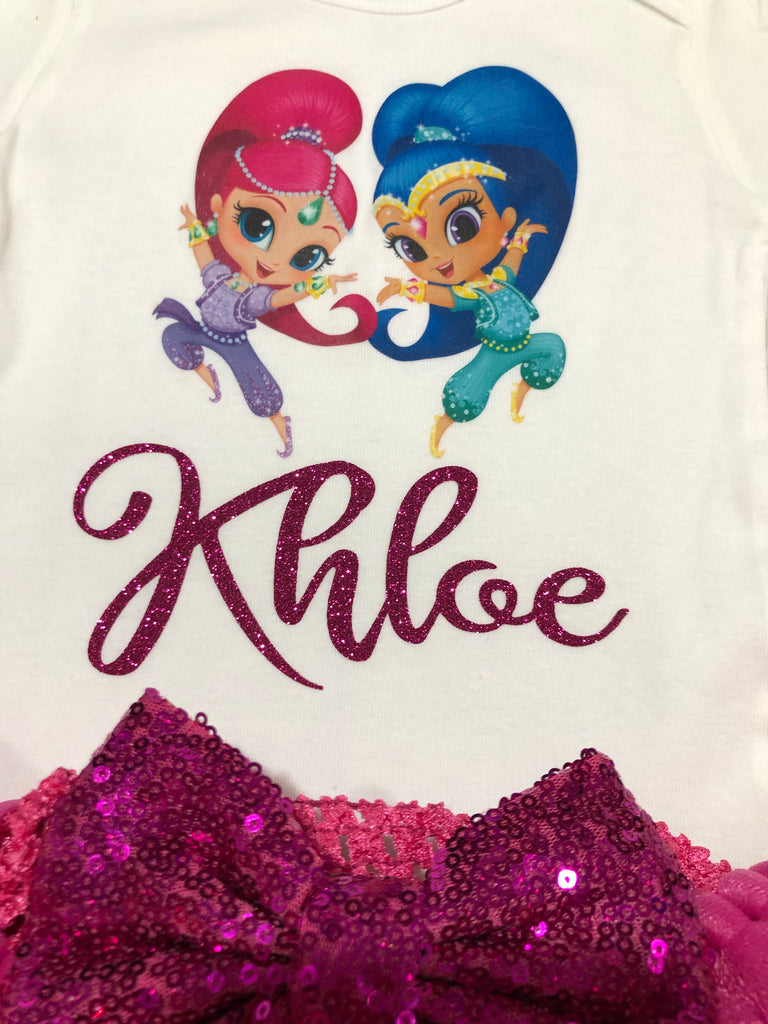 shimmer and shine 4th birthday outfit