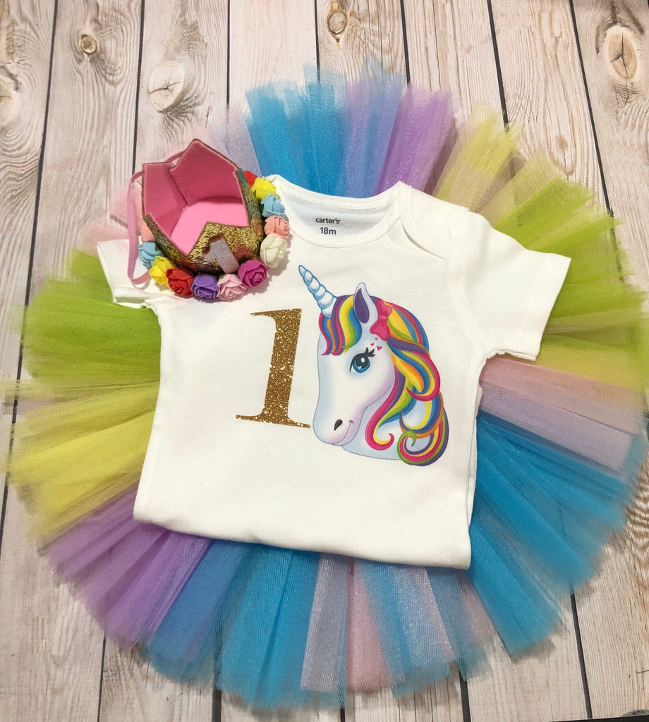 1st birthday outfit girl unicorn