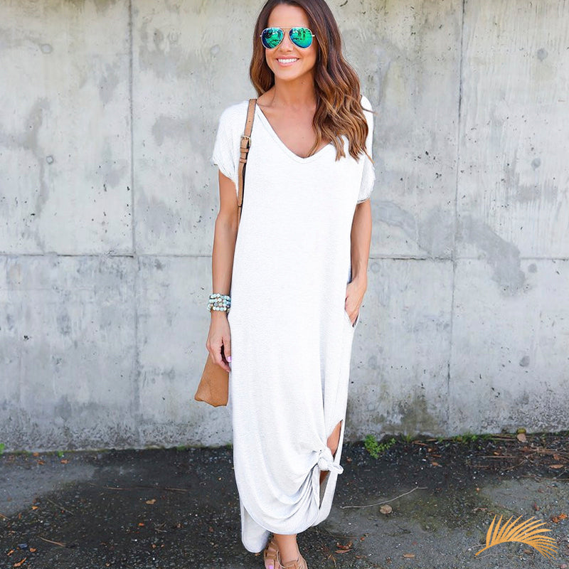 white t shirt dress with pockets