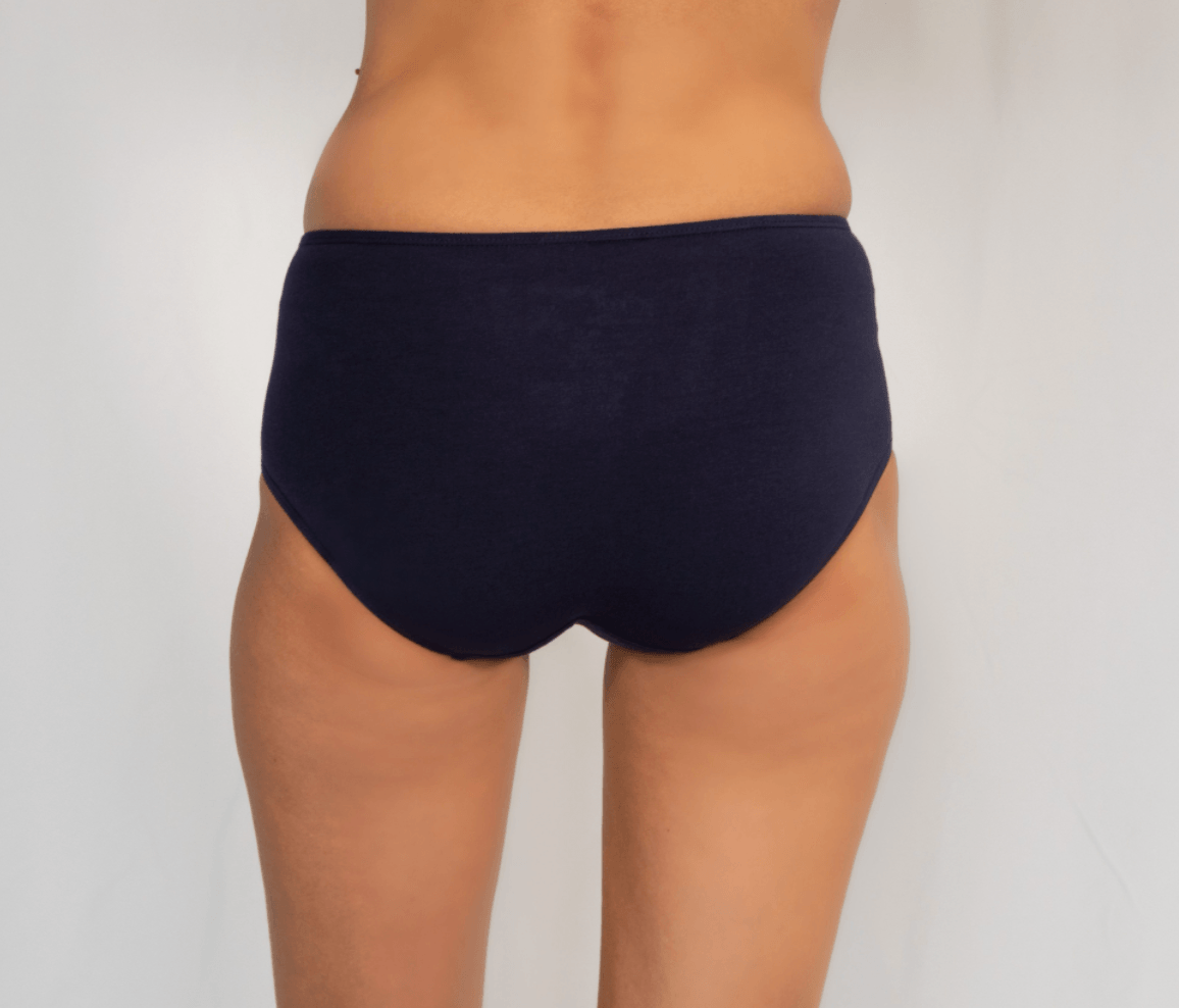 Carmel High Waist Brief - Single Pair Navy