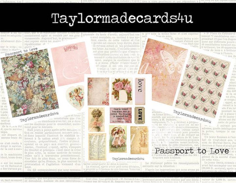 #thefrolickingfairy #taylormadecards4u #passporttolove #cardkit #vintage #vintagevalentines #valentines #valentinesday #pillowbox #love #handmade #digitalephemera #digitalpaper #papercraft