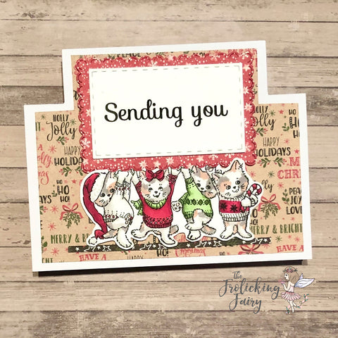 #thefrolickingfairy #craftyfestivalofchristmas #craftyfest #christmas #holiday #artimpressions #aistamps #christmaskittyflipcard #christmaskitty #cat #holidaysweaters #bloghop #ighop #spectrumnoir #alcoholmarkers #cardmaker #cardmaking #cardmakersofig #flipcard