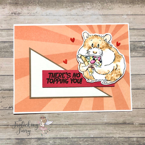 #thefrolickingfairy #artimpressions #aistamps #mouthfuls #hamstermouthful #pizza #eatingpizza #notoppingyou #watercolor #karinmarkers #cardchallenge #hamster #stuffyourface #chubbycheeks #cardmaker #cardmaking #cardmakersofinstagram
