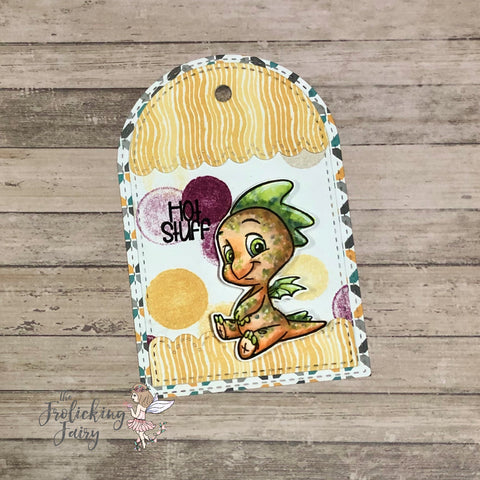 #thefrolickingfairy #ccdesignsrs #ccdesigns #dragons #dragon #hotstuff #firebreather #mythical #roundedtag #gifttag #jadedblossom #watercolor #karinmarkers #cardchallenge #cardmaker #cardmaking #cardmakersofinstagram #papercraft #patternedpaper #stampinup