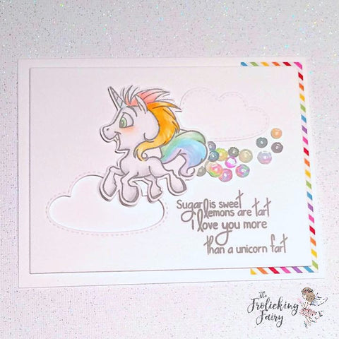 #thefrolickingfairy #ccdesigns #unicorns #fart #unicornfart #fartcloud #cloudy #copiccoloring #casology #casologychallenge #cas #cleanandsimple #papercraft #handmade #love #valentine #valentinesday