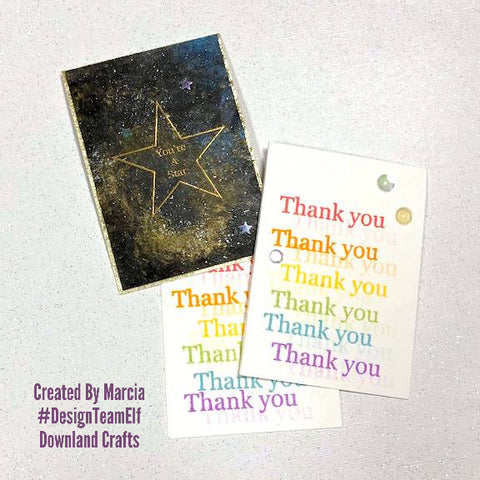 #thefrolickingfairy #downlandcrafts #youreastar #star #galaxy #arteza #metallicacrylics #thankyou #rainbow #rainbowthanks #papercraft #stamping #cardmaker #handmade