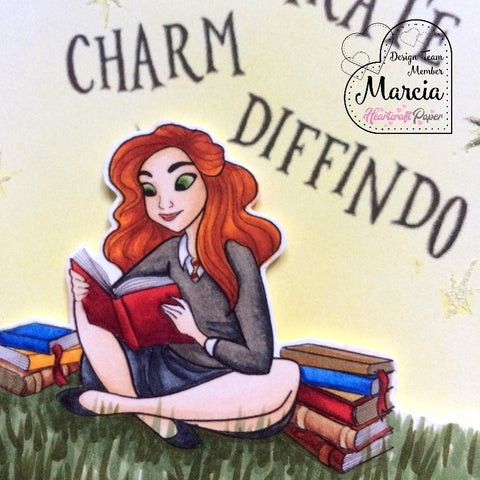 #thefrolickingfairy #heartcraftpaper #wizard #gemma #digitalstamps #charms #spells #studious #studyhard #magical #magic #copiccoloring #nuvo #moonstone #glimmerpaste #distressink #nerd #magicalschool