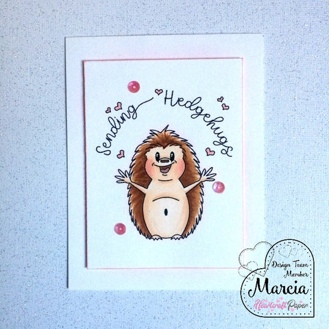 #thefrolickingfairy #heartcraftpaper #sendinghedgehugs #hedgehog #hugs #love #friends #valentine #valentinesday #copiccoloring #cas #cleanandsimple #rosypink #handmade