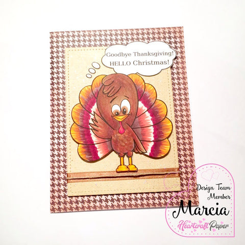 #thefrolickingfairy #heartcraftpaper #sketchsaturday #sketchsaturdaychallenge #goodbyeturkey #copiccoloring #thanksgiving #christmas #handmade #handmadecards