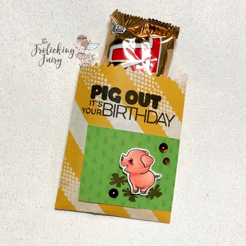 #thefrolickingfairy #jadedblossom #octoberchallenge #makeatreat #pigout #pig #piggy #thislittlepiggy #treatbag @spectrumnoir #triblends #alcoholmarkers #papercraft #handmade #birthday #birthdaytreat