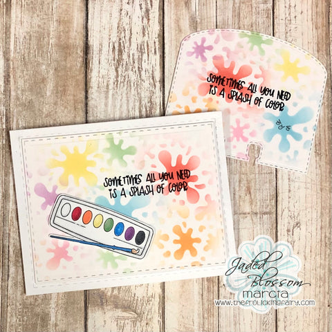 #thefrolickingfairy #jadedblossom #rolodex #rolodexdies #rolodexcard #kawaii #kawaiicrafts #kawaiiart #paint #painting #paintyourownstory #splashofcolor #stencil #paintsplatter #distressoxide #inkblending #spectrumnoir #alcoholmarkers #cardmaker #cardmaking #cardmakersofinstagram