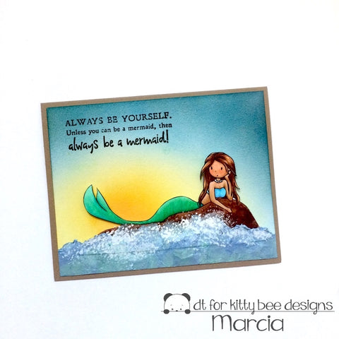 #thefrolickingfairy #kittybeedesigns #kindacute #alohachallenge #underthesea #mermaid #sunrise #copiccoloring #nuvo #embellishmentmousse #distressink #inkyfingers #handmade #handmadecards