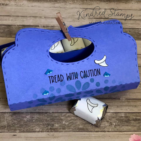 #thefrolickingfairy #kindredstamps #sharkweek #annieshark #adventureswithannie #plannerannie #plannergirl #shark #sharksuit #sharktooth #treatholder #jadedblossom #watercolor #karinmarkers #stencil #doily #inkblending #chocolate #auntflow #thattimeofthemonth #gimmechocolate #cardmaker #cardmaking #papercraft