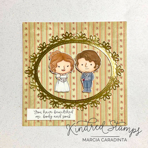 #thefrolickingfairy #kindredstamps #classiclove #classicnovel #youhavebewitchedme #bodyandsoul #theclassics #dashing #spectrumnoir #triblends #alcoholmarkers #spellbinders #ornateframes #familygallery #wallpaper #papercraft #cardmaker #cardmaking