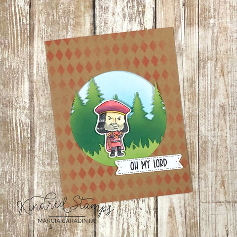 #thefrolickingfairy #kindredstamps #fairytaleswamp #swamp #ogre #ogrethehill #ohmylord #mylord #waffles #shapedcard #harlequin #stencil #treescene #grassscene #diecutting #distressoxide #inkblending #fandom #bayoubuilderstencil #bayou #thankyou #papercrafts #cardmaker #cardmaking #cardmakersofinstagram