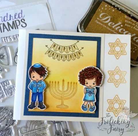 #thefrolickingfairy #kindredstamps #hanukkah #cardcollection #glimmer #driedel #challah #hollabackgirl #Jews #menorah #copiccoloring #goldembossing #silverembossing #handmadecards #guestdesignteam #guestdesigner
