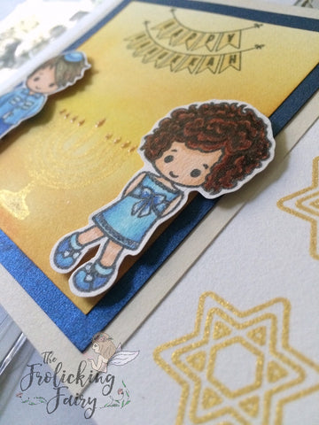 #thefrolickingfairy #kindredstamps #hanukkah #cardcollection #glimmer #driedel #challah #hollabackgirl #Jews #menorah #copiccoloring #goldembossing #silverembossing #handmadecards #guestdesignteam #guestdesigner