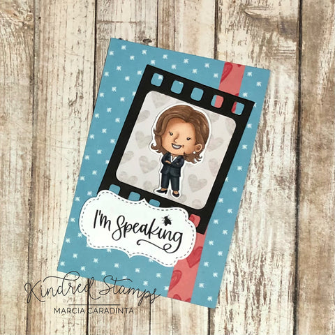 #thefrolickingfairy #kindredstamps #wedidit #inauguration #president #vicepresident #imspeaking #glassceilings #strongwomen #election2020 #paperpiecing #americanflag #proudamerican #democracy #vote #filmstrip #filmstripdie #cardmaking #cardmaker #cardmakersofinstagram