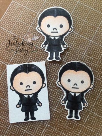 #thefrolickingfairy #kindredstamps #spookyfamily #addamsfamily #wednesdayaddams #copiccoloring #shading #technique