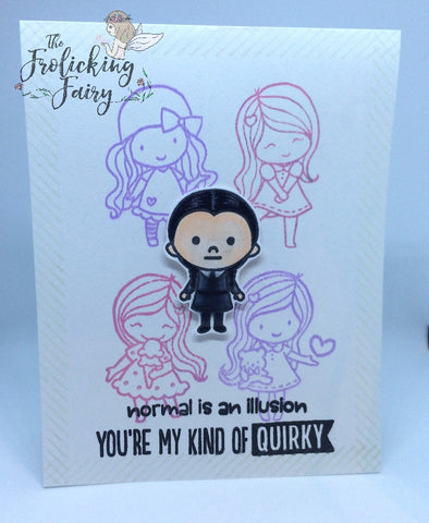 #thefrolickingfairy #kindredstamps #spookyfamily #addamsfamily #spooky #wednesdayaddams #quirky #normalisanillusion
