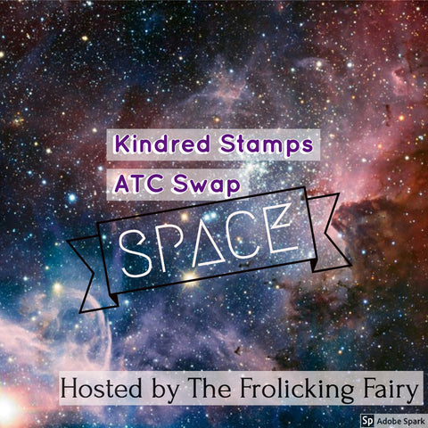 #thefrolickingfairy #kindredstamps #atc #artisttradingcard #atcswap #space #outerspace #galaxy #openspace #timeandspace #thegreatunknown #getoutside #getcrafty #getcreative #handmade #papercraft