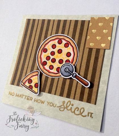 #thefrolickingfairy #lawnfawn #pizzamyheart #pizza #penpal #embossing #nomatterhowyousliceit #handmadecards #kathyrac #thedailymarker30day