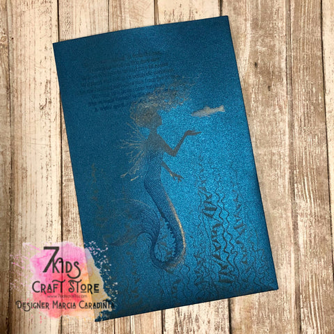  #thefrolickingfairy #7kidscraftstore #lavinia #mermaid #althea #silhouettes #mermaidsilhouette #minifish #waterspiritverse #jalandhar #jellyfish #underwater #underthesea #shimmer #mixedmedia #minifolder #mystical #magical #cardmaking #cardmaker #inkyfingers #cardmakersofinstagram