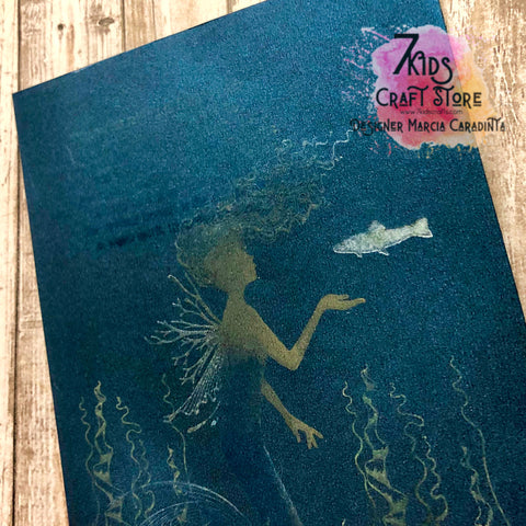  #thefrolickingfairy #7kidscraftstore #lavinia #mermaid #althea #silhouettes #mermaidsilhouette #minifish #waterspiritverse #jalandhar #jellyfish #underwater #underthesea #shimmer #mixedmedia #minifolder #mystical #magical #cardmaking #cardmaker #inkyfingers #cardmakersofinstagram