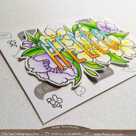#thefrolickingfairy #7kidscraftingsupplystore #mamaelephant #botanichello #hello #smalltalk #speechbubbles #bugs #happyhello #watercolor #arteza #realbrushpens #summer #colorsofsummer #flowers #floral #stamping #cardmaker #papercraft #handmade