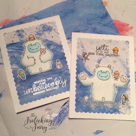 #thefrolickingfairy #mamaelephant #yetiitscoldoutside #fairyart #blogfeature #kidart #crafttogether #letthempaint #yeti #yetiornot #abstractart #collaboration