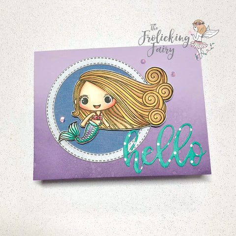 #thefrolickingfairy #chibi #stampanniething #mermaid #wavinghello #hello #cardchallenge #inkblending #spectrumnoir #alcoholmarkers #ilovemermaids #mermaidsofig #cardmaker #cardmaking #inthesea #swimming #justkeepswimming #imreallyamermaid #papercraft