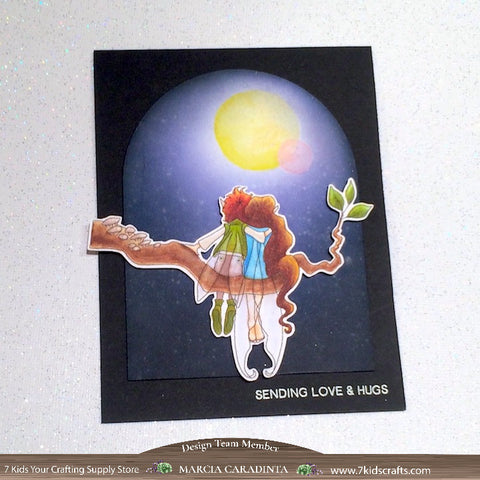 #thefrolickingfairy #7kidscraftingsupplystore #sweetnovember #februaryrelease #byyourside #fairies #faeries #moonlight #manymoons #twilight #sendinglove #sendinghugs #copiccoloring #distressink