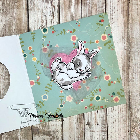 #thefrolickingfairy #sweetsentiment #colorallthethings #naptime #bunny #littlebunny #sleepingbunny #babybunny #baby #babycard #sosmall #inmyheart #trifoldcard #trifold #stitchedhearts #alcoholmarkers #spectrumnoir #triblends #tulle #cardmaker #cardmaking #cardmakersofinstagram #multiplefolds