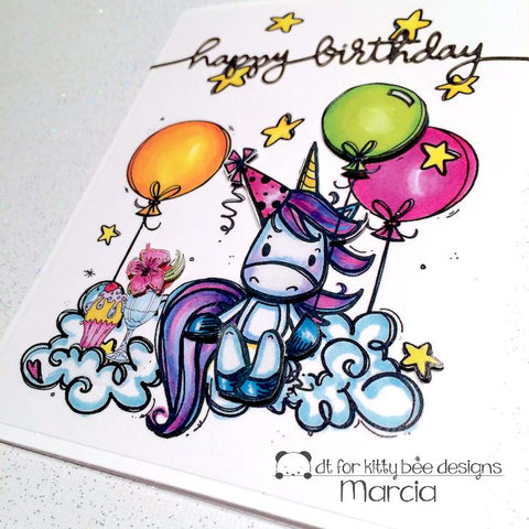 #thefrolickingfairy #kittybeedesigns #alohafridaychallenge #sparklensprinkle #unicornparty #cocktails #unicorn #happybirthday #simonsaysstamp #digitalstamp #papercraft #cardchallenge #handmade #birthdaycard