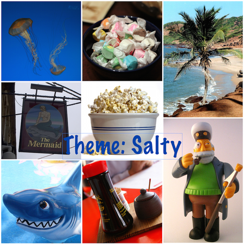 #thefrolickingfairy #atcswap #salty #artisttradingcard #atc #pirate #mermaid #beach #popcorn #soysauce #sharks #salt #salted #handmade