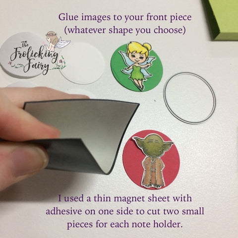 #thefrolickingfairy #kindredstamps #tutorial #yoda #tinkerbell #ewok #galacticadventures #nevergrowup #postit #postitnote #noteholders #minipens #justanote #copiccoloring #handmadegifts