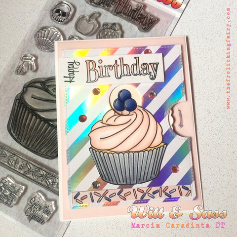 #thefrolickingfairy #wittandsassstampco #designercupcake #chubbyunicorn #cupcake #birthday #birthdaycard #lawnfawn #revealwheel #sprinkles #cottoncandy #copiccoloring #watercolor #sugarysweet #handmade #papercraft #stamping