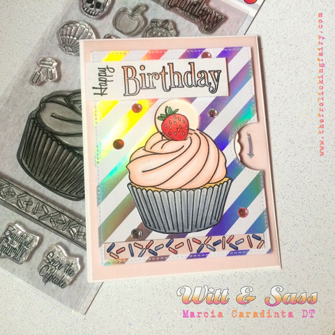 #thefrolickingfairy #wittandsassstampco #designercupcake #chubbyunicorn #cupcake #birthday #birthdaycard #lawnfawn #revealwheel #sprinkles #cottoncandy #copiccoloring #watercolor #sugarysweet #handmade #papercraft #stamping