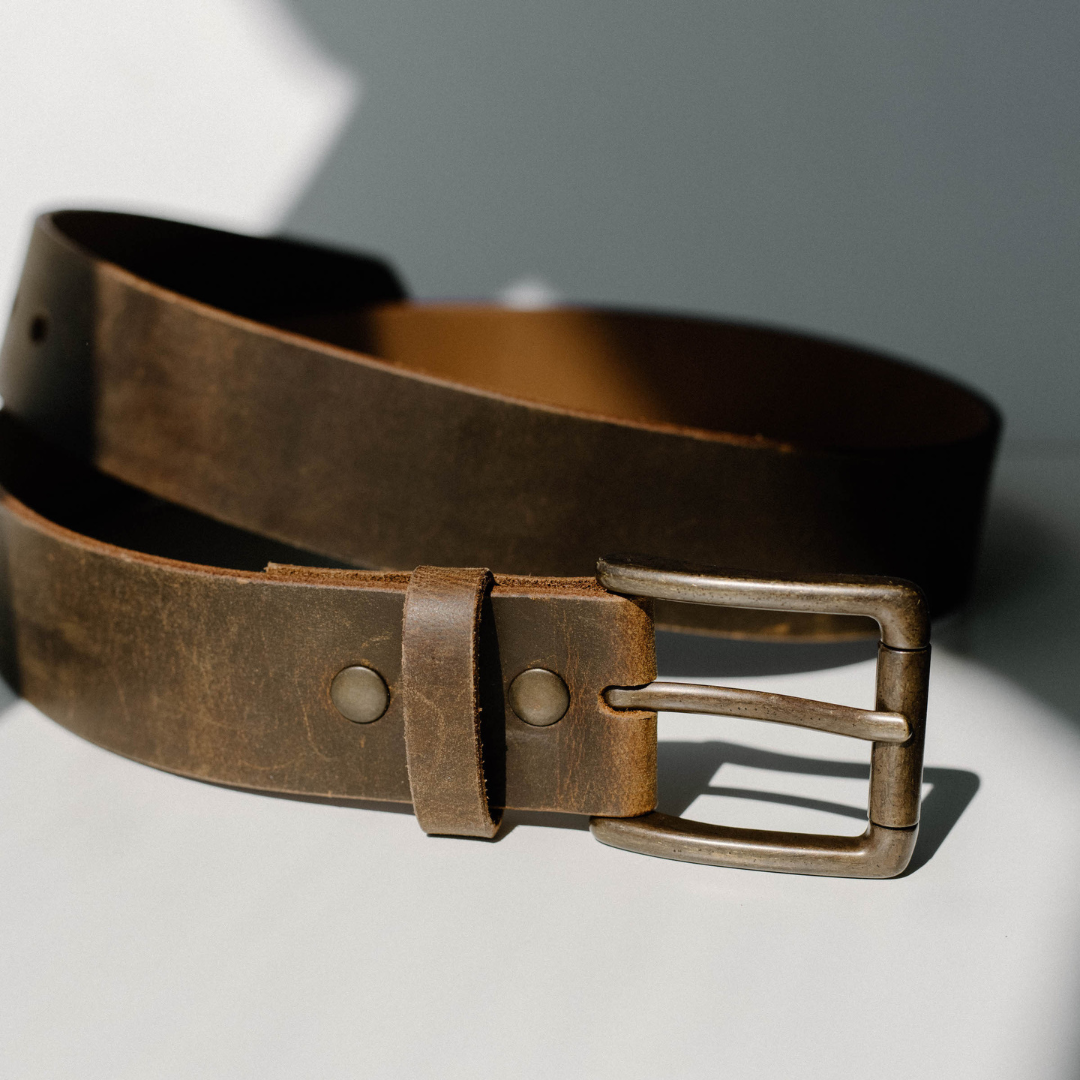 Rugged Leather Belt - Terra