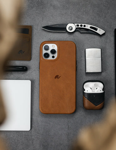 Bullstrap Leather iPhone Case Sienna