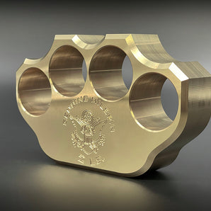 Solid Brass Knuckles Paperweight - BR-249-H - Sharp Things OKC