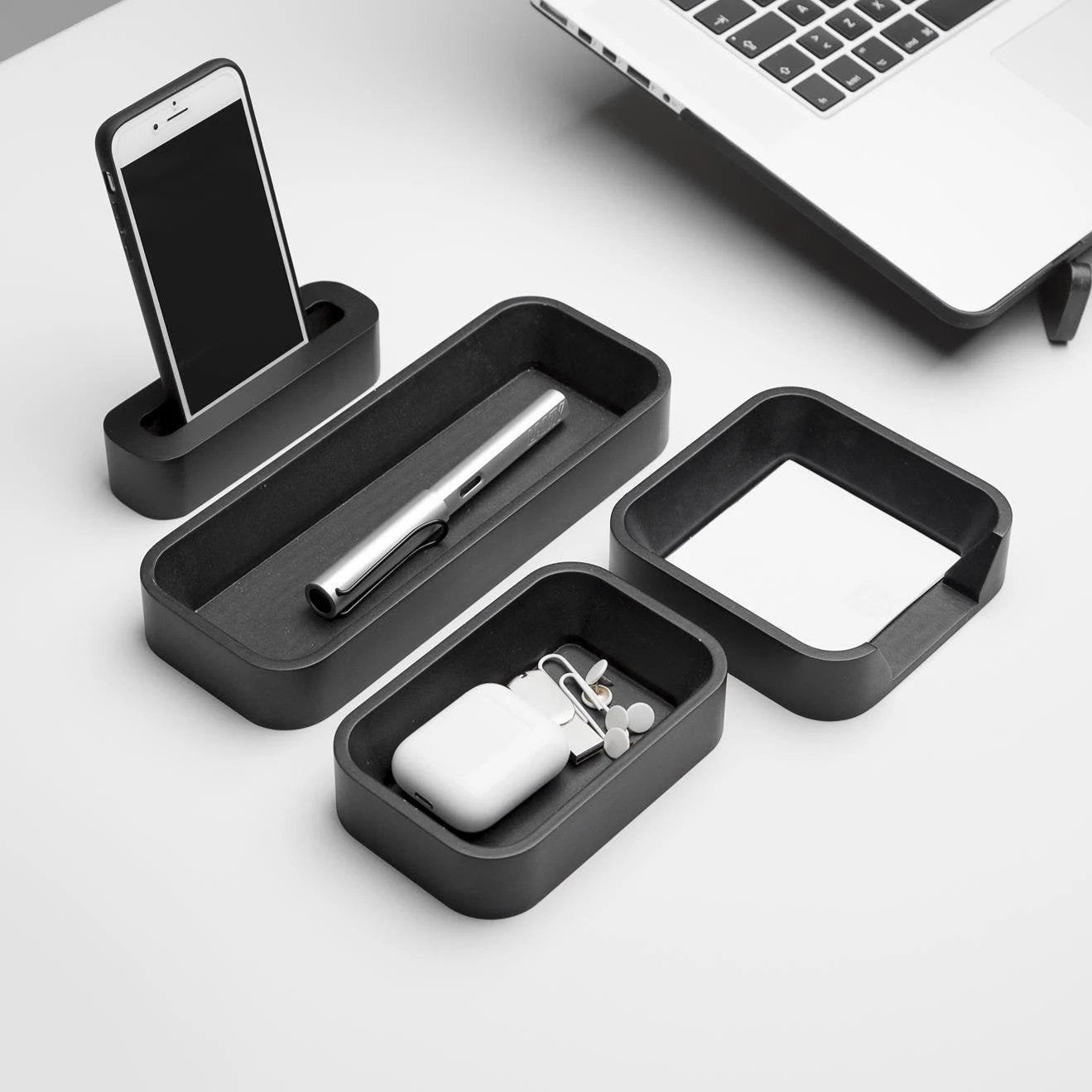 Iulia Black Desk Organizer Set