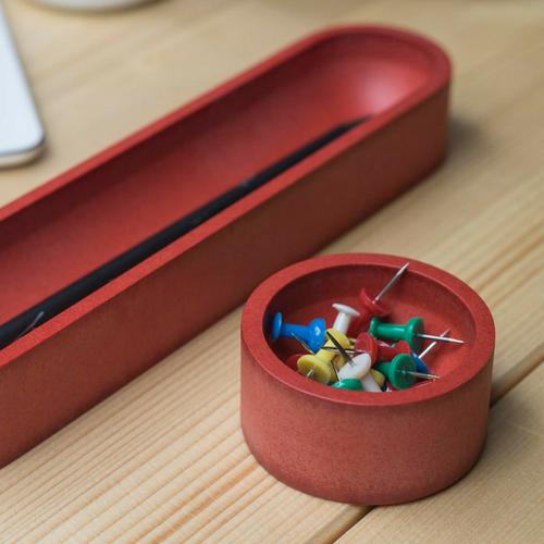 Iulia Red Round Paper Clip Holder