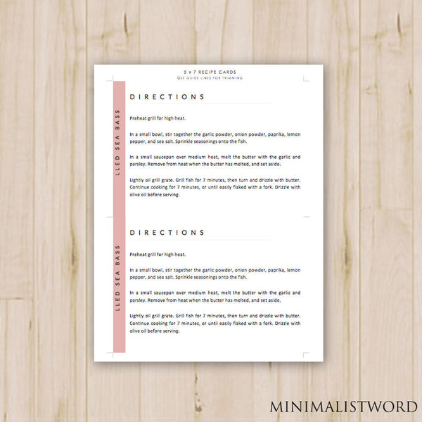 4x6 recipe card templates download free