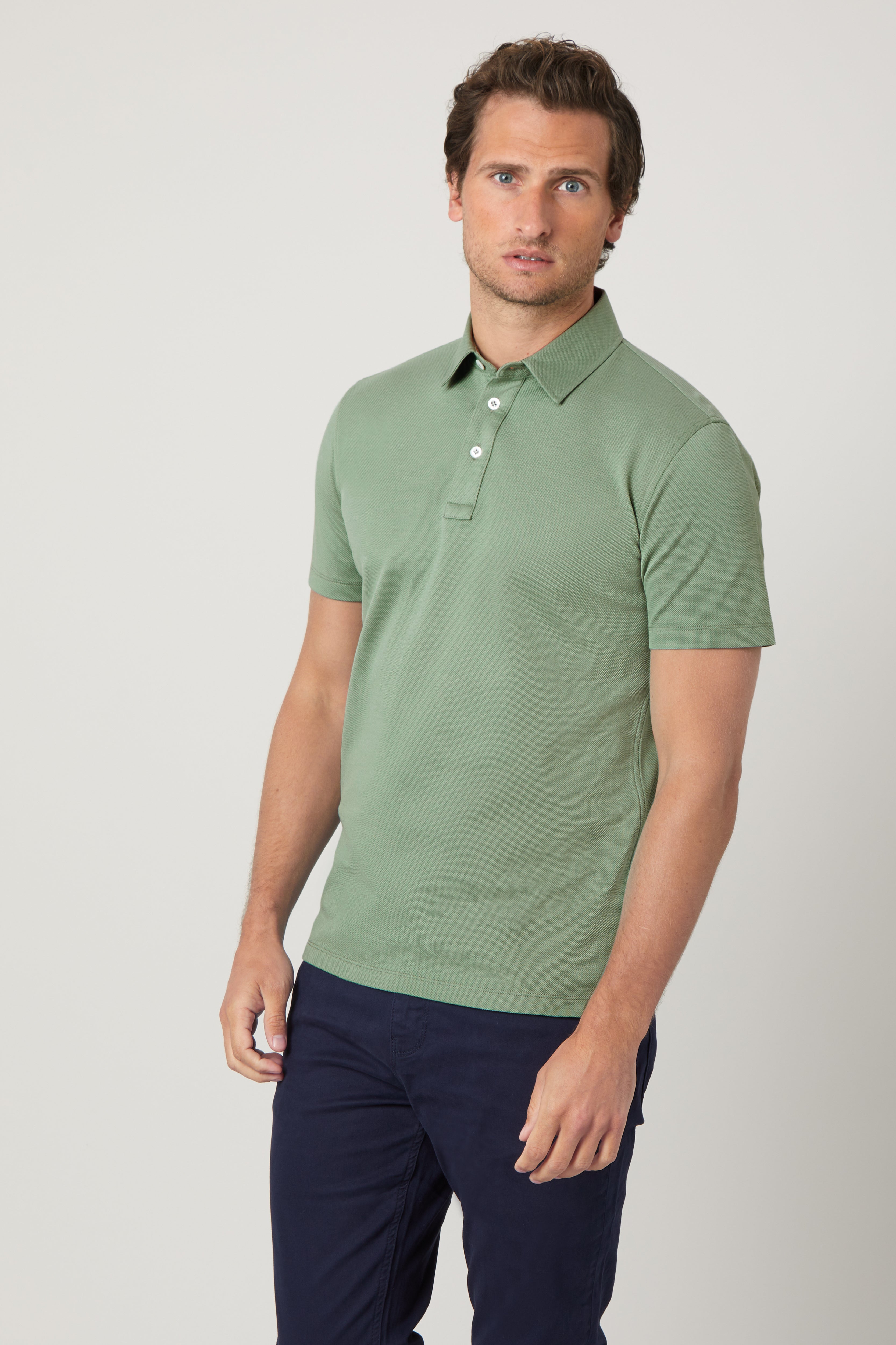 Polo Shirt - Egyptian Cotton - Jade Green | Niccolò P.