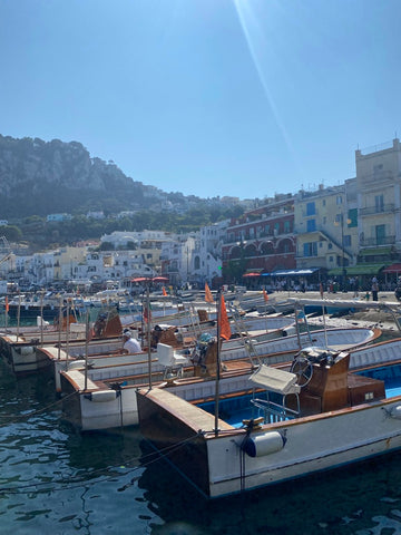 Boats on Amalfi Coast - Cream Cornwall