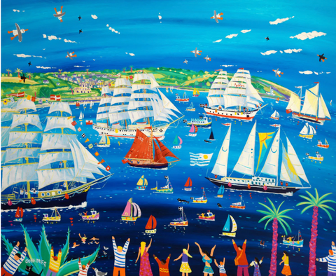 official print of Falmouth Tall Ships event 2023 by John Dyer 